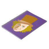 Willy Wonka Stenciled Face Graphic Notitieboek (Linkerzijde)
