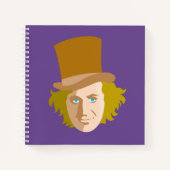 Willy Wonka Stenciled Face Graphic Notitieboek (Voorkant)