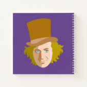 Willy Wonka Stenciled Face Graphic Notitieboek (Achterkant)