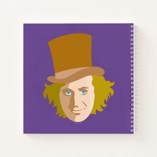 Willy Wonka Stenciled Face Graphic Notitieboek (Achterkant)