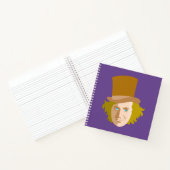 Willy Wonka Stenciled Face Graphic Notitieboek (Binnen)