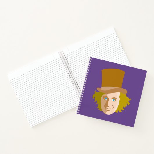 Willy Wonka Stenciled Face Graphic Notitieboek (Binnen)
