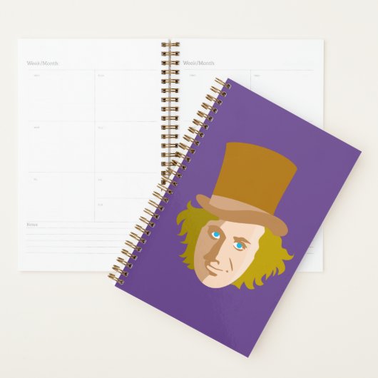 Willy Wonka Stenciled Face Graphic Planner (Display)