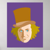 Willy Wonka Stenciled Face Graphic Poster (Voorkant)