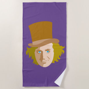 Willy Wonka Stenciled Face Graphic Strandlaken