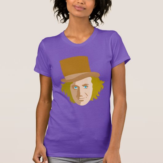 Willy Wonka Stenciled Face Graphic T-shirt (Voorkant)