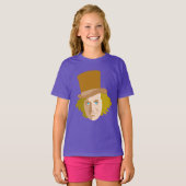 Willy Wonka Stenciled Face Graphic T-shirt (Voorkant volledig)