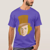 Willy Wonka Stenciled Face Graphic T-shirt (Voorkant)