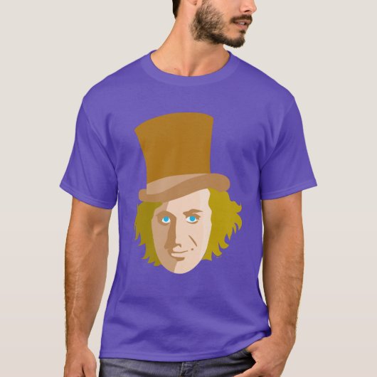 Willy Wonka Stenciled Face Graphic T-shirt (Voorkant)