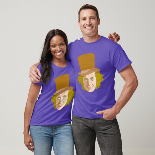 Willy Wonka Stenciled Face Graphic T-shirt (Unisex)