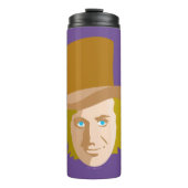 Willy Wonka Stenciled Face Graphic Thermosbeker (Voorkant)