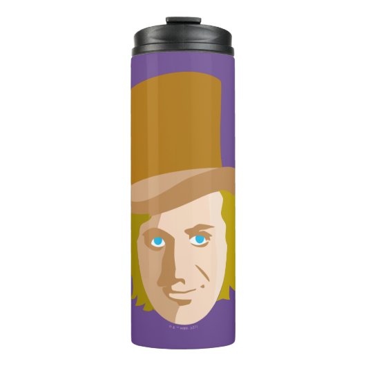 Willy Wonka Stenciled Face Graphic Thermosbeker (Voorkant)