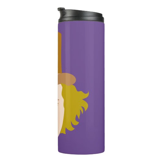 Willy Wonka Stenciled Face Graphic Thermosbeker (Geroteerd rechts)