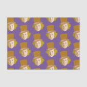 Willy Wonka Stenciled Face Graphic Tissuepapier (Voorkant)