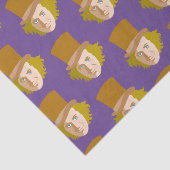 Willy Wonka Stenciled Face Graphic Tissuepapier (Detail)