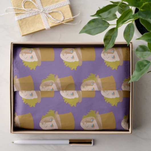 Willy Wonka Stenciled Face Graphic Tissuepapier (Geschenk)