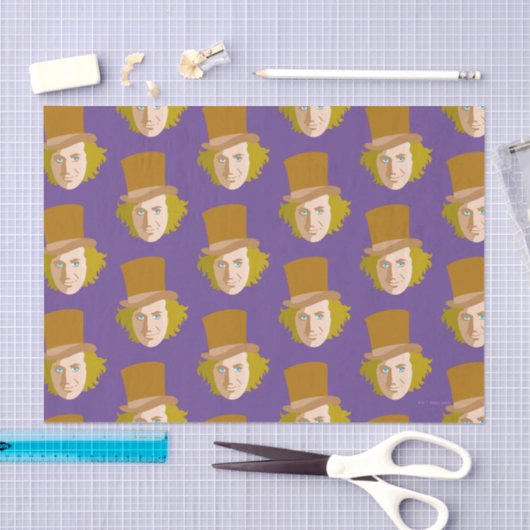 Willy Wonka Stenciled Face Graphic Tissuepapier (Craft)