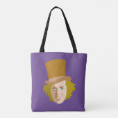 Willy Wonka Stenciled Face Graphic Tote Bag (Achterkant)