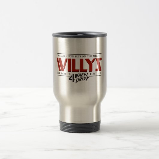 Willys 4WD Red Travel Mug Reisbeker (Center)
