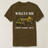 Willys MB G503 Militair Buitengaan WW2 T-shirt (Design voorkant)