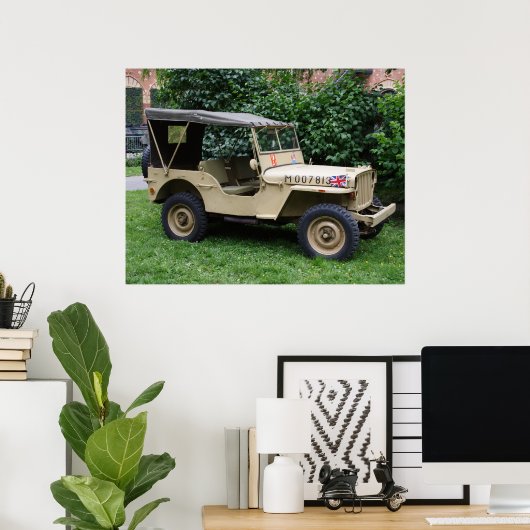Willys MB Jeep Poster (Thuiskantoor)