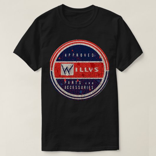 Willys-onderdelen en -service t-shirt (Design voorkant)