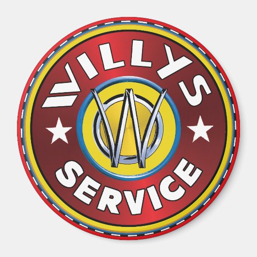 Willys overland jeep service magneet (Voorkant)