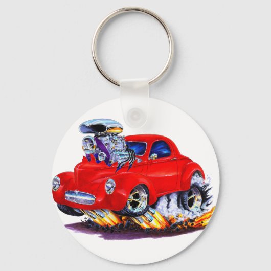 Willys Red Car 1941 Sleutelhanger (Voorkant)