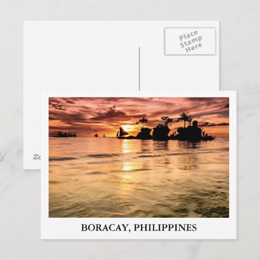 Willy's Rock in Boracay, Filippijnen Briefkaart (Voorkant / Achterkant)