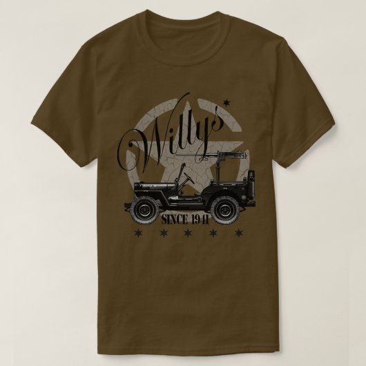 Willys US Militaire buitenweg T-shirt (Design voorkant)