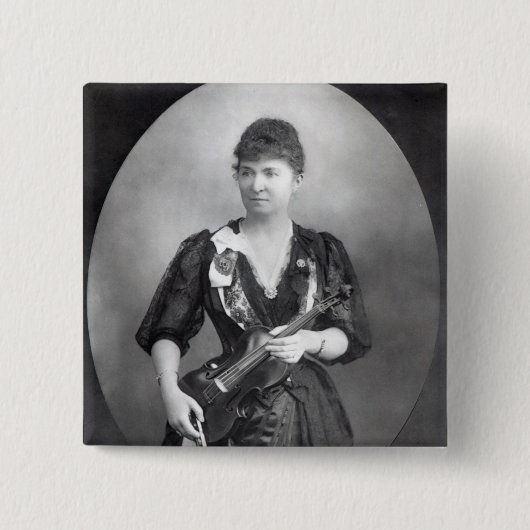 Wilma Norma Neruda, Lady Halle Vierkante Button 5,1 Cm (Voorkant)