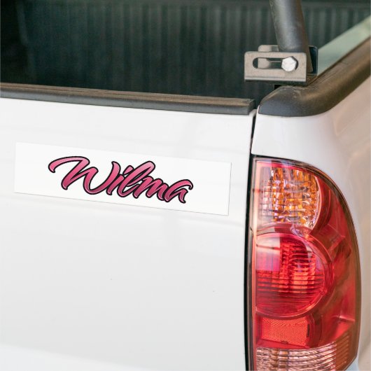 Wilma-roze Aufkleber-Sticker Bumpersticker (Op Truck)