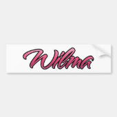 Wilma-roze Aufkleber-Sticker Bumpersticker (Voorkant)