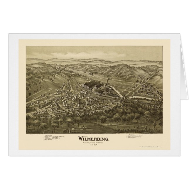 Wilmerding, PA Panorama Map - 1897 (Voorkant Horizontaal)