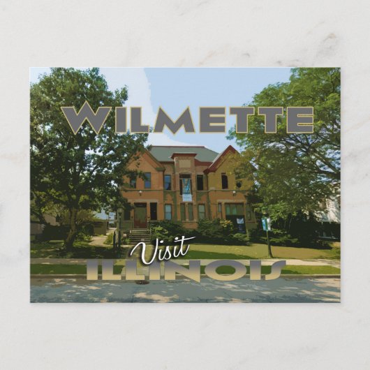 Wilmette, bezoek Illinois Briefkaart (Voorkant)