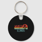 Wilmette Illinois Funny Usa City Trip Home Roots  Sleutelhanger (Voorkant)