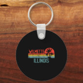 Wilmette Illinois Funny Usa City Trip Home Roots Sleutelhanger (Voorkant)