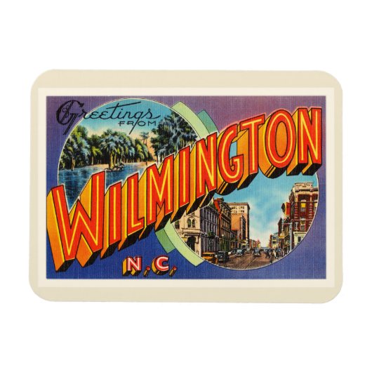 Wilmington #2 North Carolina NC  Briefkaart- Magneet (Horizontaal)