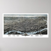 Wilmington, DE Panorama Map - 1874 Poster (Voorkant)