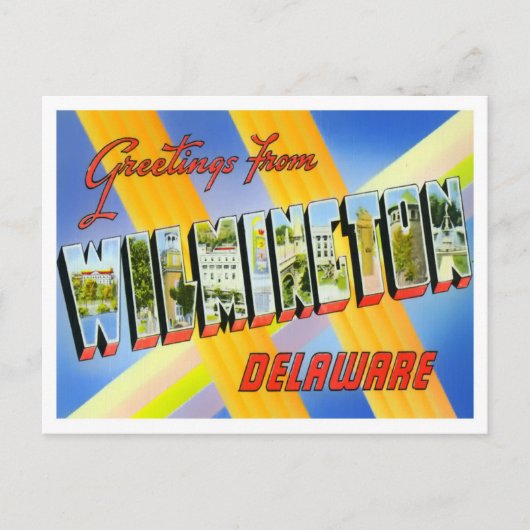 Wilmington, Delaware  Big Letters Briefkaart (Voorkant)
