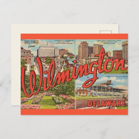 Wilmington Delaware Briefkaart (Voorkant / Achterkant)