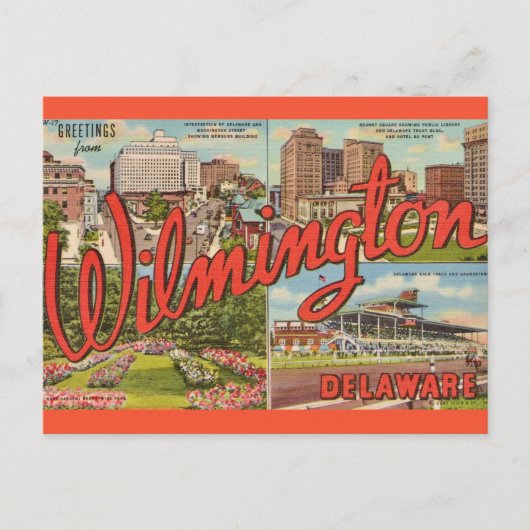 Wilmington Delaware Briefkaart (Voorkant)