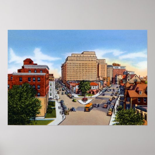 Wilmington Delaware Delaware en Washington St Poster (Voorkant)