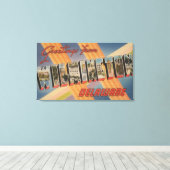 Wilmington, Delaware - Grote Letter-scènes 2 Canvas Afdruk (Insitu (Houten vloer))