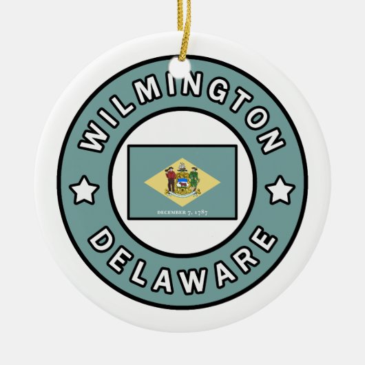Wilmington Delaware Keramisch Ornament (Voorkant)