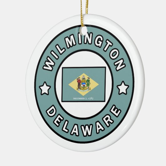 Wilmington Delaware Keramisch Ornament (Links)