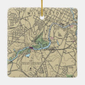 Wilmington Delaware Map Keramisch Ornament (Achterkant)