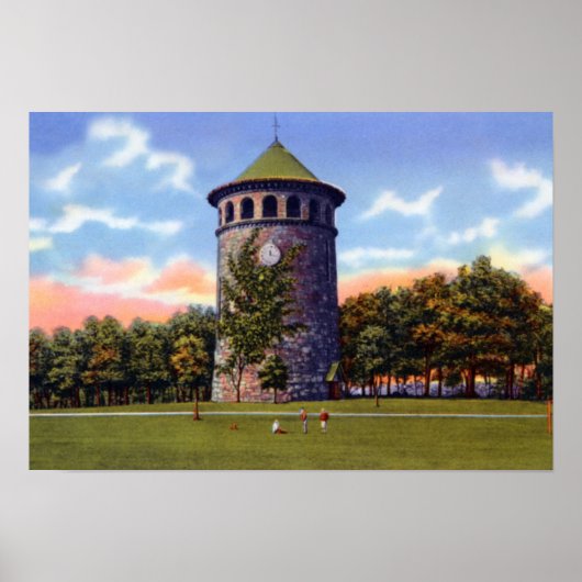 Wilmington Delaware Rockford Park Water Tower Poster (Voorkant)