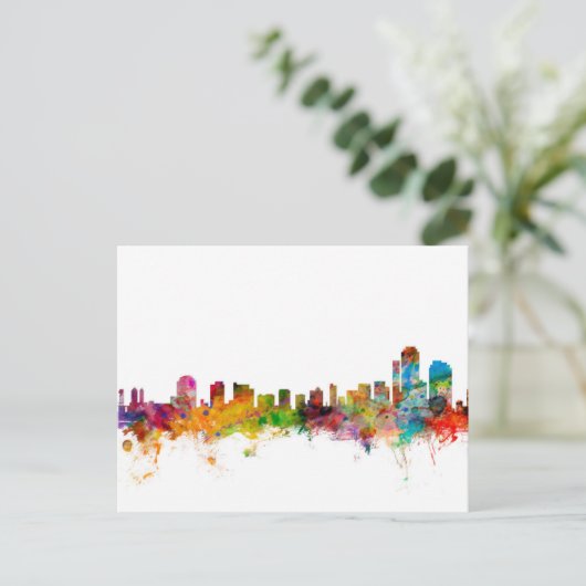 Wilmington Delaware Skyline Briefkaart (Staand voorkant)