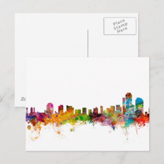 Wilmington Delaware Skyline Briefkaart (Voorkant / Achterkant)